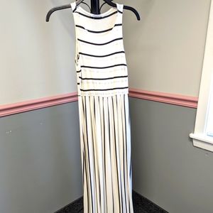 Black/white stripe maxi dress, Sz S
